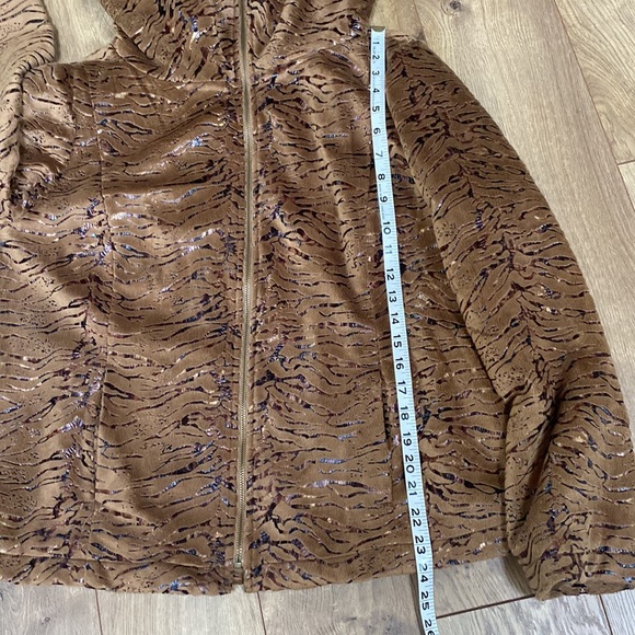 ERIN LONDON Faux For Tiger Print Jacket large - Picture 12 of 12